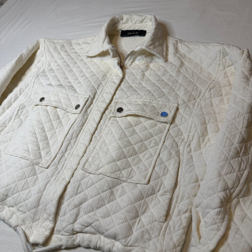 Zara ‎ Oversized Quilted Bomber Jacket Size XS - Picture 2 of 12